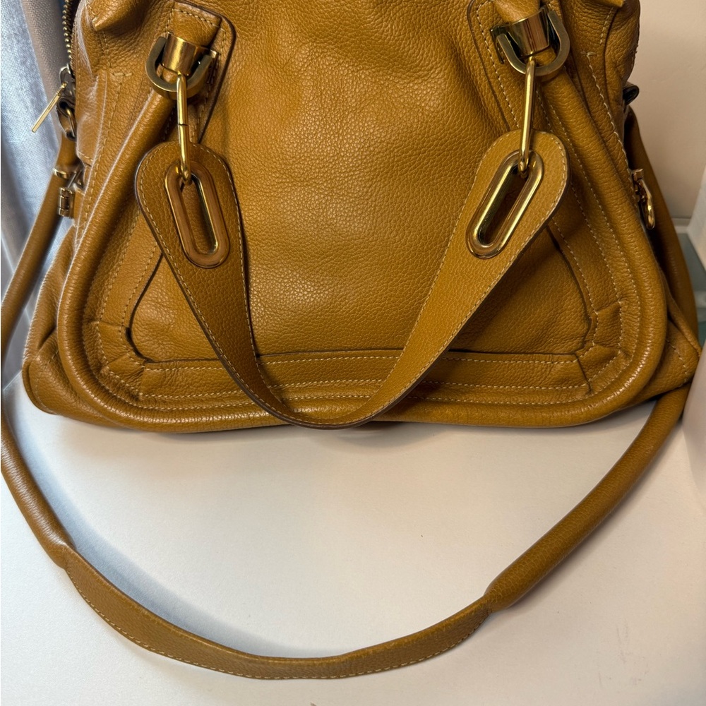 Chloe Mustard Leather Shoulder Bag